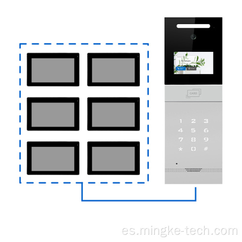 Sistema de intercomunicador telefónico de puerta de video de 4.3 pulgadas para apartamentos